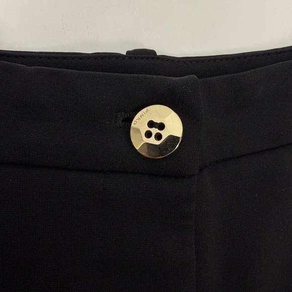PINKO Bello 2 Pantalone Punto Black Trousers Womens Size 6 - Picture 7 of 8
